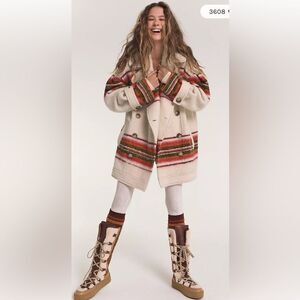 Free People Henri Wool Stripe Coat